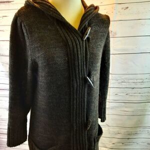 Carolyn Taylor Hooded Toggle Sweater Coat